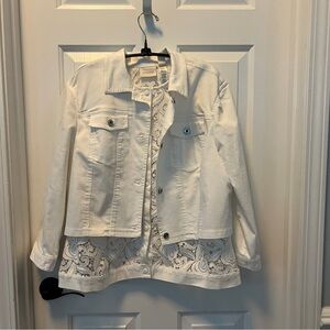 White Denim and Lace Jacket